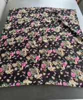 Sommer Schal mit Blumenmuster, schwarz