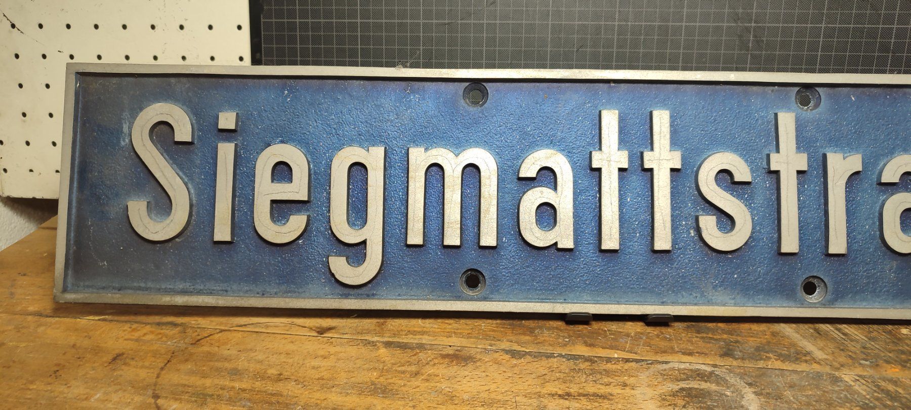Insegne: Wunderschönes Strassenschild Nr 4 Siegmattstrasse – Usato da Gelterkinden venduto da MYSTOREFORYOU4460 3