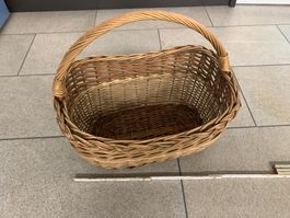 Korb aus Rattan, Einkaufskorb statt Plastiksack