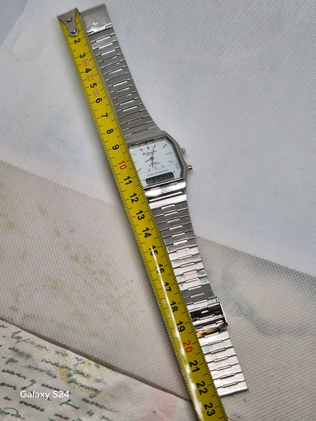 Uhren: Eichmüller Quarz-Chronograph, gebraucht, silber – Gebraucht aus Losone von bal_gfp6 5