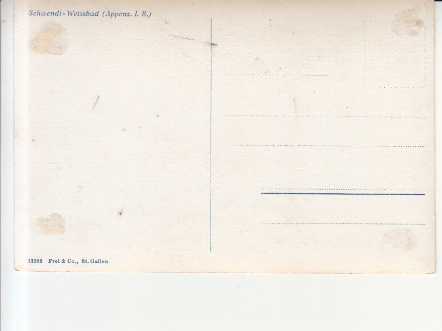 Cartoline postali: Schwendi Weissbad ca. 1930 – Usato da Bürglen TG venduto da StampGraf 1