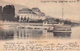 Neuchâtel, Musée des Beaux-Arts, circulée 1901, Stabstempel