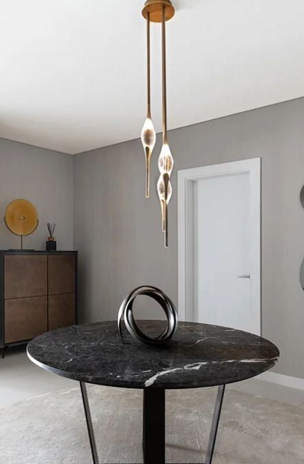 Lampade: IL PEZZO 12 Round Chandelier Pendelleuchte Messing – Usato da Rothenburg venduto da Lampenoutlet 2
