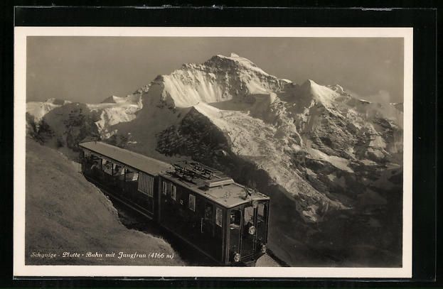 Ansichtskarten: AK Schynige-Platte-Bahn mit Jungfrau – Gebraucht aus Berlin von bartko-reher