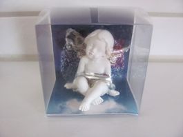 2xDeko Engel Figur weiss mit silbernen Flügeln neuwertig