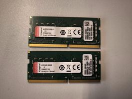Kingston DDR4 RAM 8GB PC4-21300 2666MHz SO-DIMM für Laptop