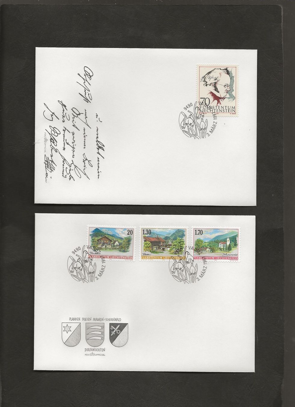 Tutti i francobolli: 14 FDC Liechtenstein 1996 bis 2001 – Usato da Au ZH venduto da xelagreb01 3