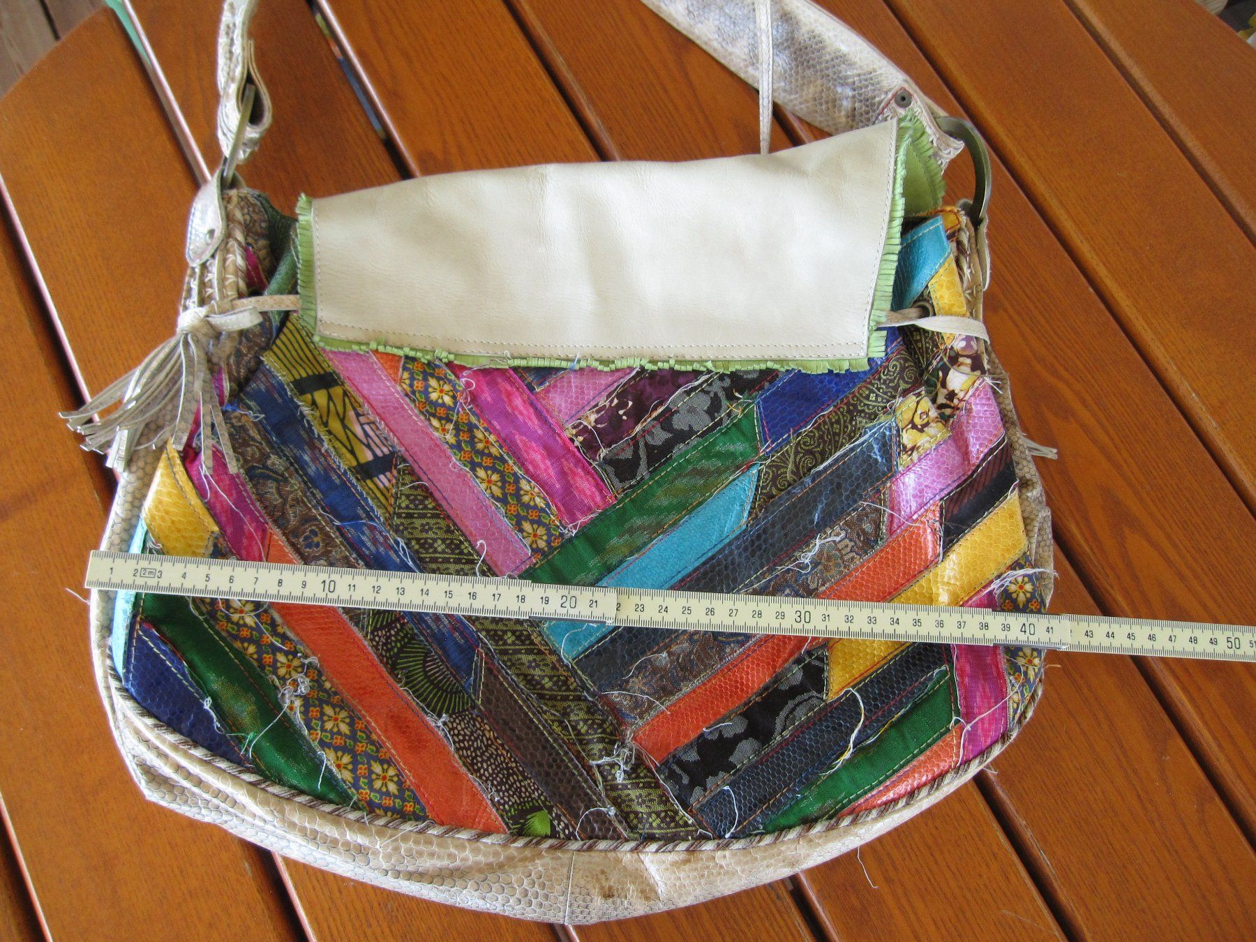 Taschen für Damen: TANGO Thailand Designer Leder Tasche Boho Patchwork Vintage – Gebraucht aus Arbon von lucullus61 5