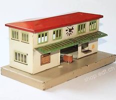 Kibri gare en fer-blanc des années 1950, échelle O ou HO