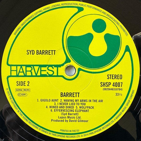 Schallplatten: Syd Barrett – Barrett – Neu und originalverpackt aus Brittnau von Zibu 3