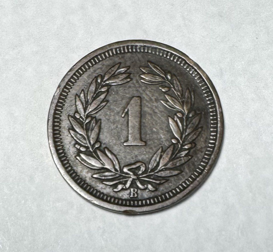 Tutti le monete: 1880 1 Rappen vz – Usato da Kirchberg SG venduto da Helveticus00 1