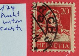 2556B) 174, Abart Tell, roter Punkt unten rechts