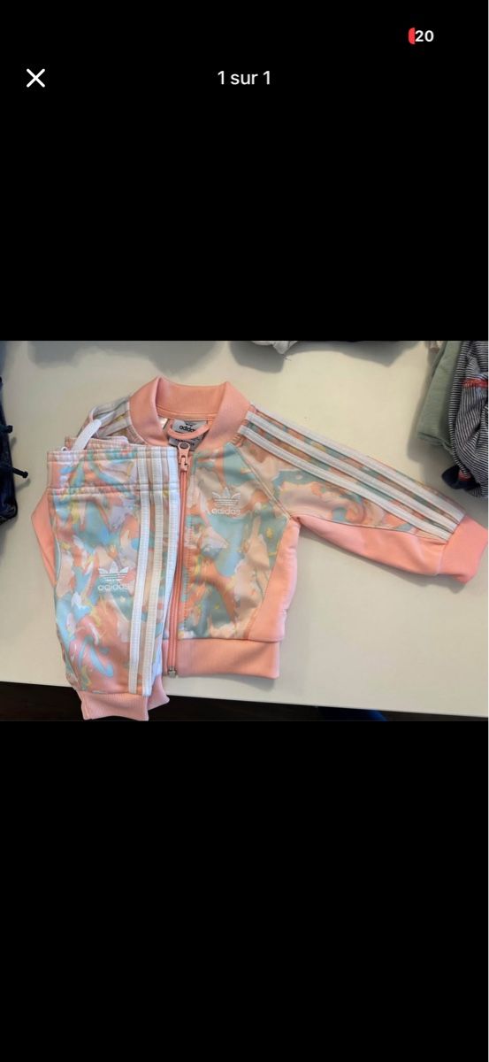 Adidas Lotti & Set di vestiti: Ensemble Adidas bébé, rose pastel, taille 6 mois. – Nuovo (secondo la descrizione) da Cordast venduto da Ancm