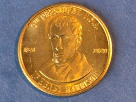 US Gedenkmedaille 9. Präsident W. Henry Harrison 1841-1841