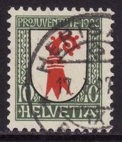 Pro Juventute SBK-Nr. 38 (Kantonwappen Basel-Land 1926)