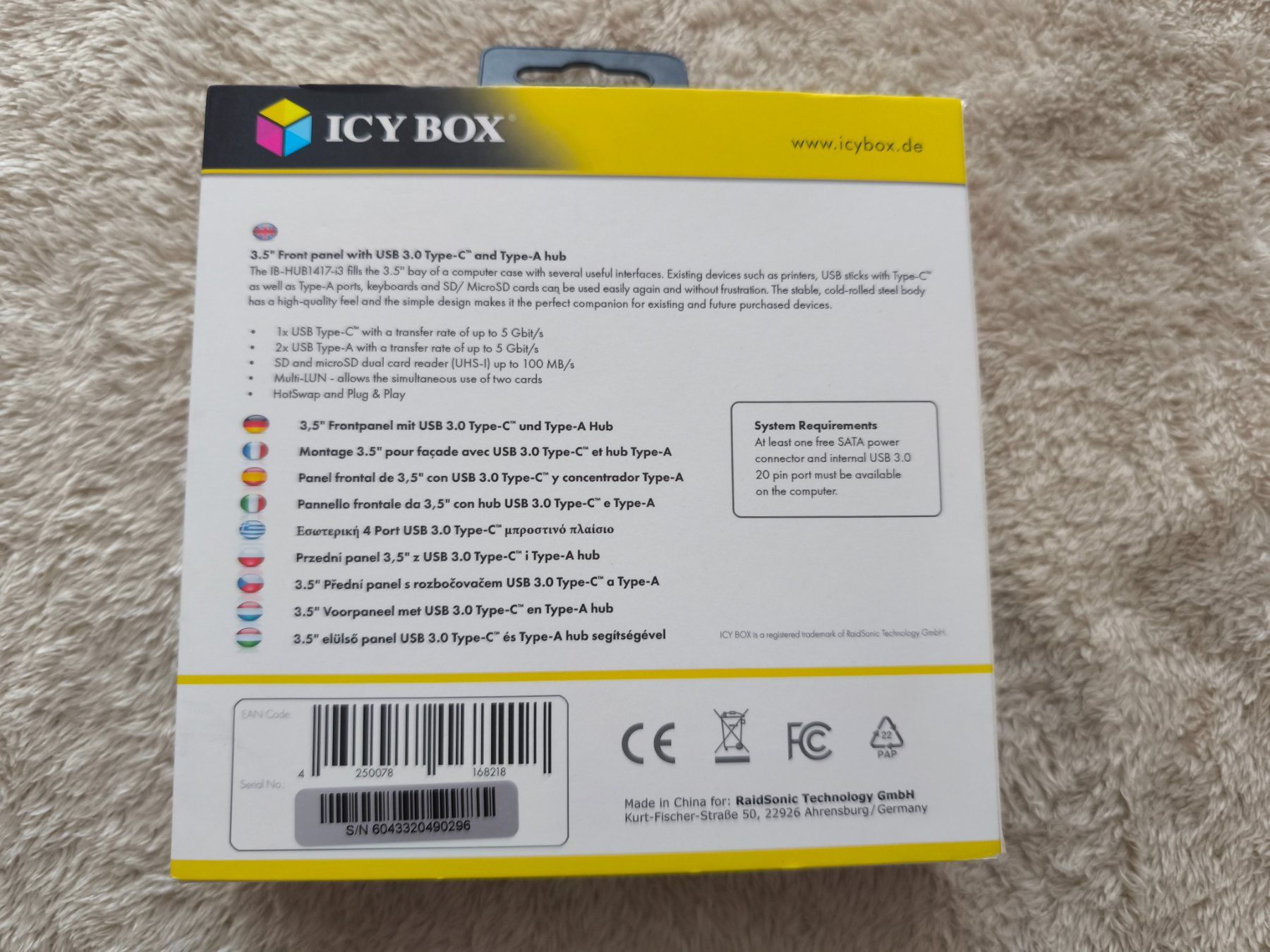 Hub & Switch: Icy Box IB-HUB1417-i3 – Nuovo e nell'imballaggio originale da Winterthur venduto da Dr.Pepper01 1