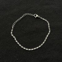 Silberne Edelstahl Feine Armkette
