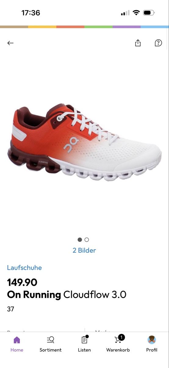 On Damenschuhe: On Running Cloudflow 3.0 Weiss/Rot Gr. 37.5 – Neu und originalverpackt aus Uster von Haki.vhc 4