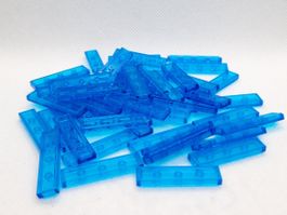 Lego 50 Stk. Flat Tile 1x4 trans. blue