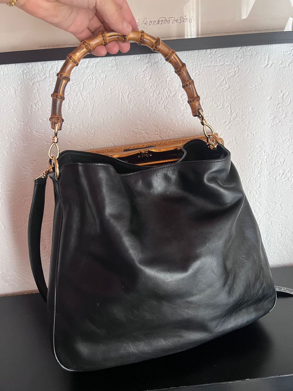 Gucci Borse da donna: Gucci Leder Maxi Tasche mit Bambusgriff – Usato da Winterthur venduto da Dejv 1