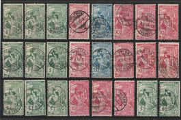 Lot Weltpostverein UPU 1900, gestempelt