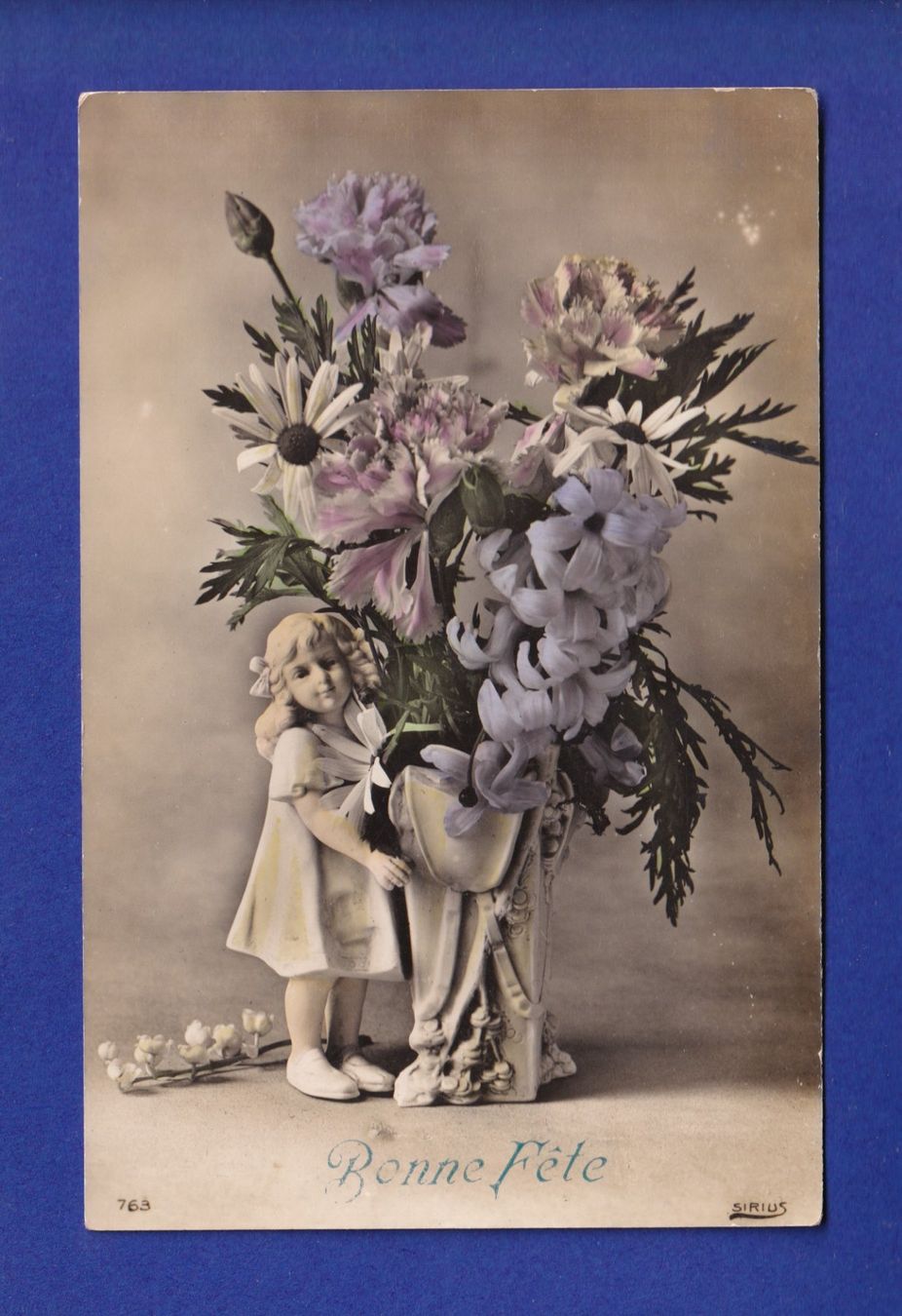 Cartoline postali: ENFANT - Poupée et fleurs – Usato da Pully venduto da nicecards-shop