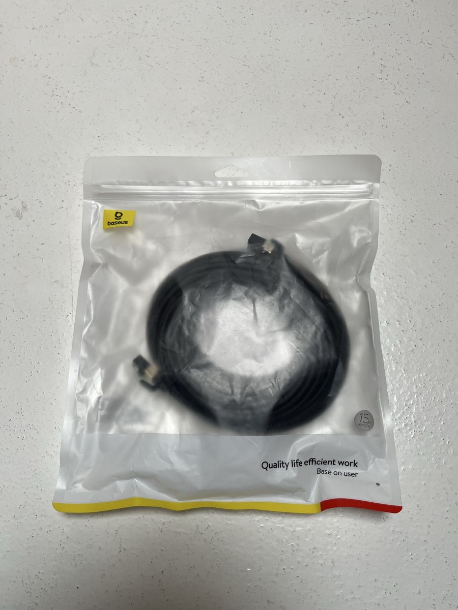 Baseus Kabel: Neues Baseus CAT8 Ethernet/LAN Kabel, 15 m, originalverpackt – Neu und originalverpackt aus Lenz von Klimbim7083