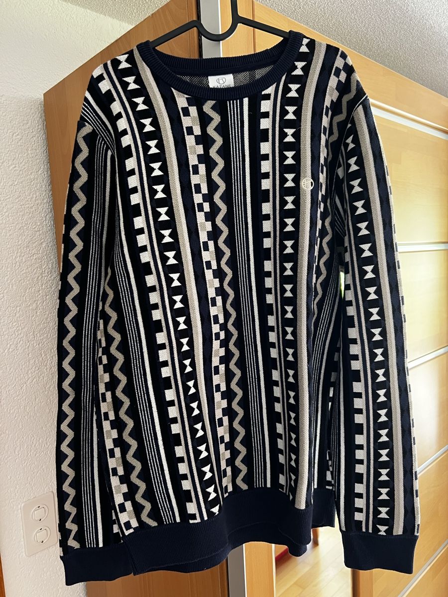 Maglioni & Felpe: Herren Pullover Kazane navy weiss Muster Grösse XL – Usato da Murten venduto da jan_txt2