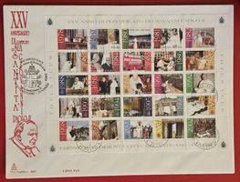 VATIKAN 25 JAHRE PONTIFIKAT JOHANNES PAUL II BOGEN FDC 2003