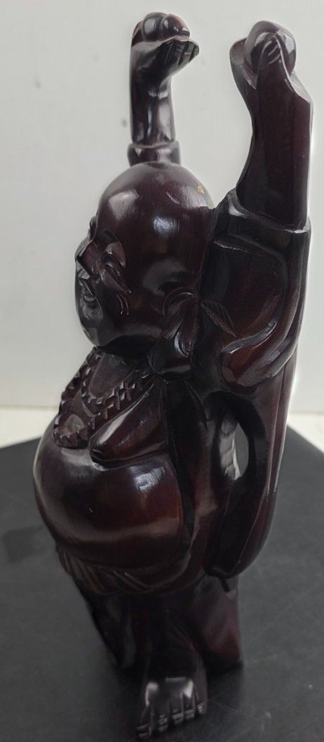 Statuette: Hotai oder Budai Holzfigur - Lachender Buddha – Usato da Flums venduto da Flumsantik 3
