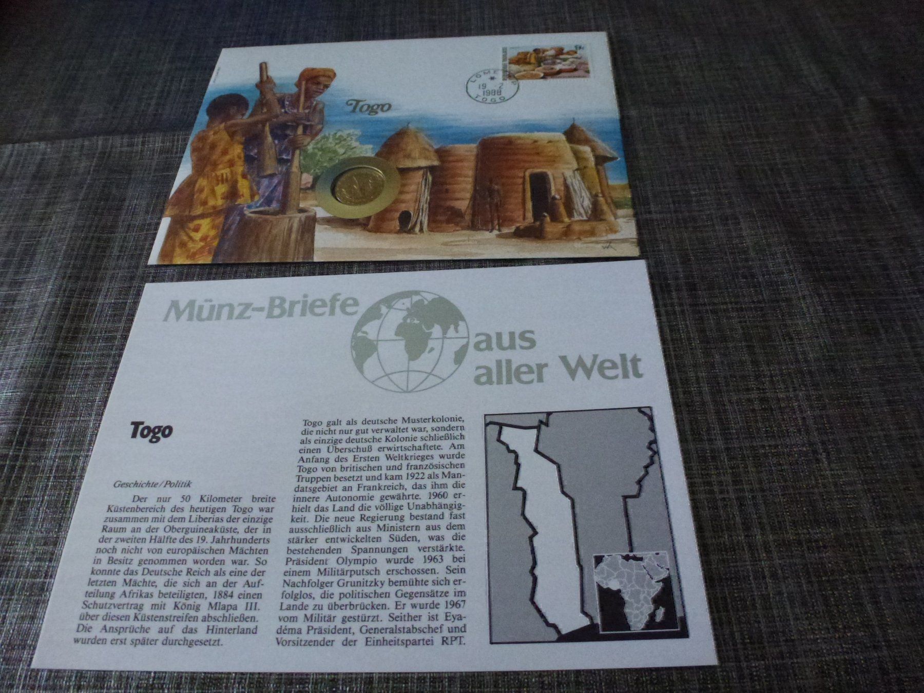 Tutti le monete: Münzbrief Togo – Usato da Olten venduto da Disc-Verkauf