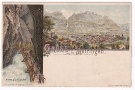 Gruss vom Meiringen. Aareschlucht