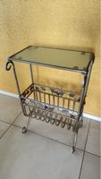Shabby Chic Zeitungsgestell aus Metall mit Glasablage