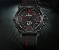 NAVIFORCE Quartz Hardlex Uhr schwarz