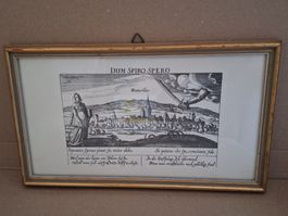 Bild im Stil historischen Kupferstichs der Stadt Winterthur
