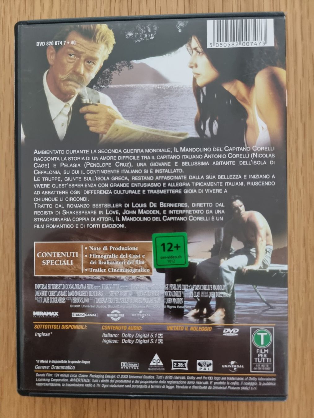 Tutti i DVDs: Mandolin Captain Corelli DVD Italienisch – Usato da Näfels venduto da energie2925 1