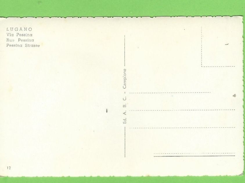 Cartoline postali: Lugano, Via Pessina – Usato da Zürich venduto da t24_de 1