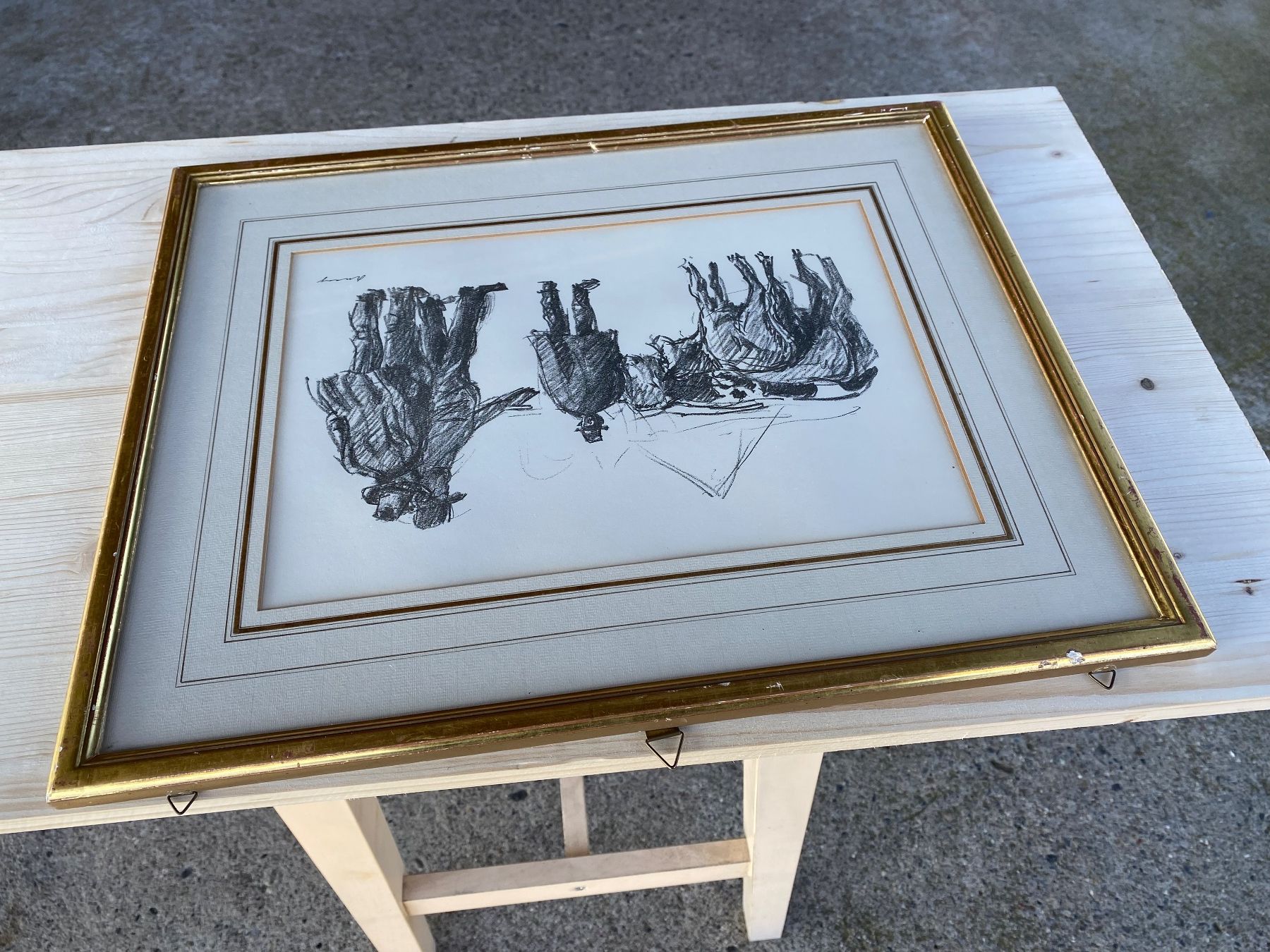 Glocken & Treicheln: schöne alte Lithographie von Viehmarkt – Gebraucht aus Feldbach von Olive1 7