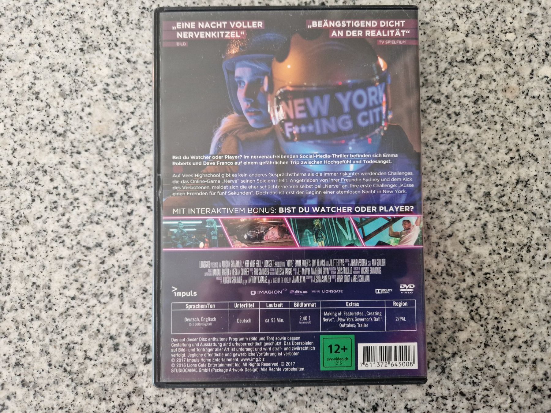 Tutti i DVDs: Nerve DVD Topzustand – Usato da Buchs SG venduto da Herc01 2