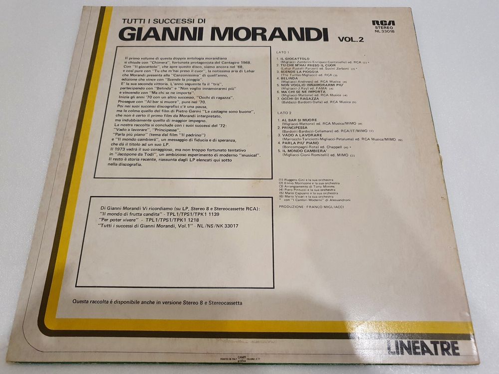 Gianni Morandi Tutti I Successi Di Gianni Morandi Vol 2 Kaufen Auf