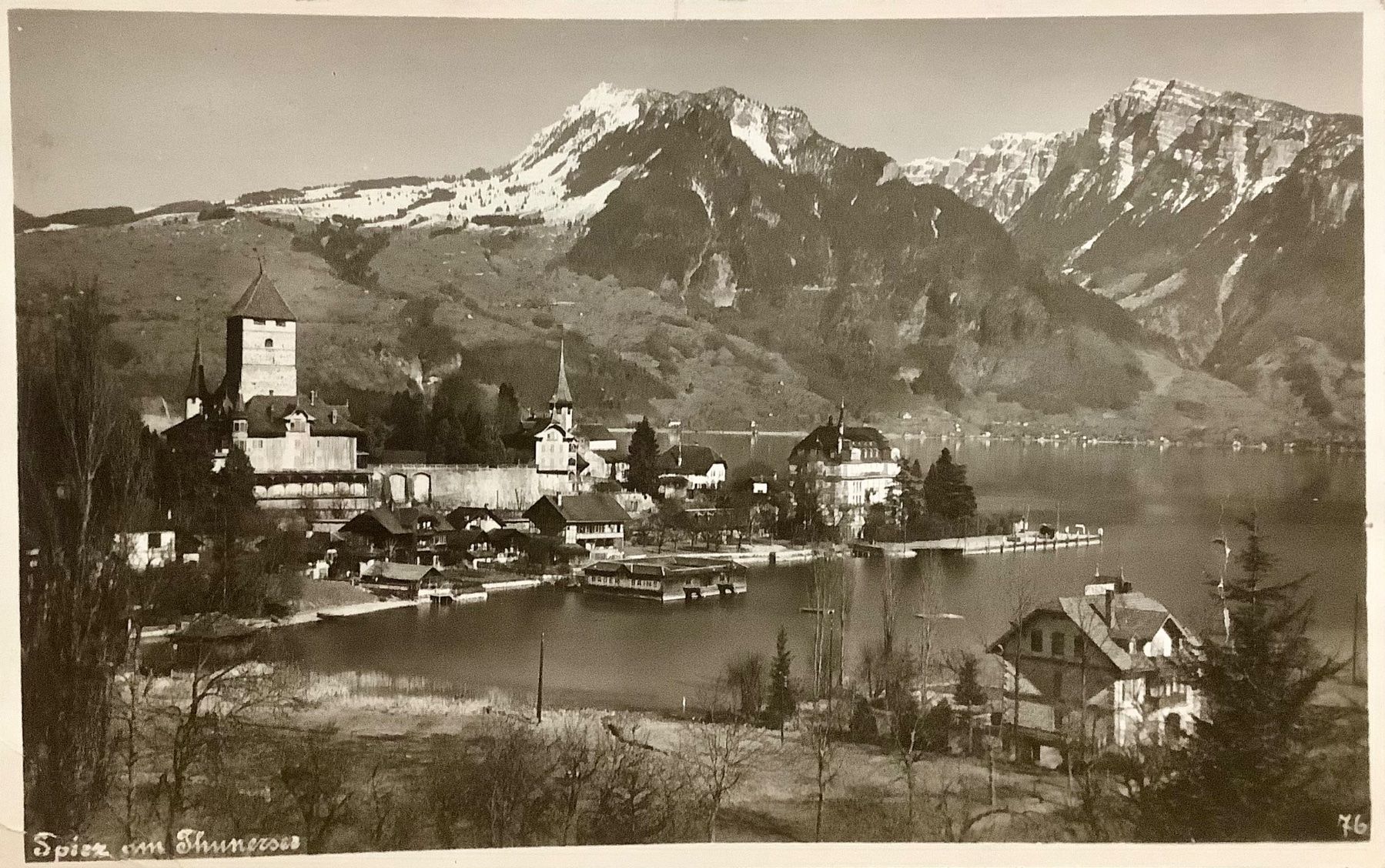 Cartoline postali: SPIEZ am Thunersee - Berner Oberland – Usato da Root venduto da ENGLAND-TREASURES 1