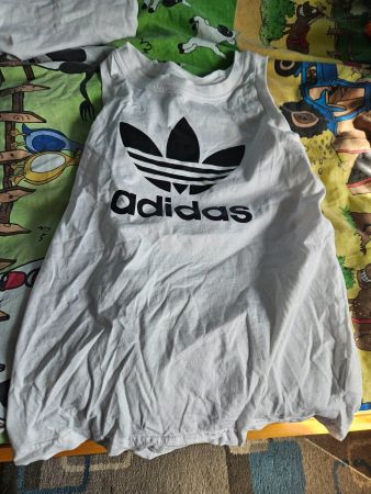 Débardeur Adidas Originals blanc – logo noir