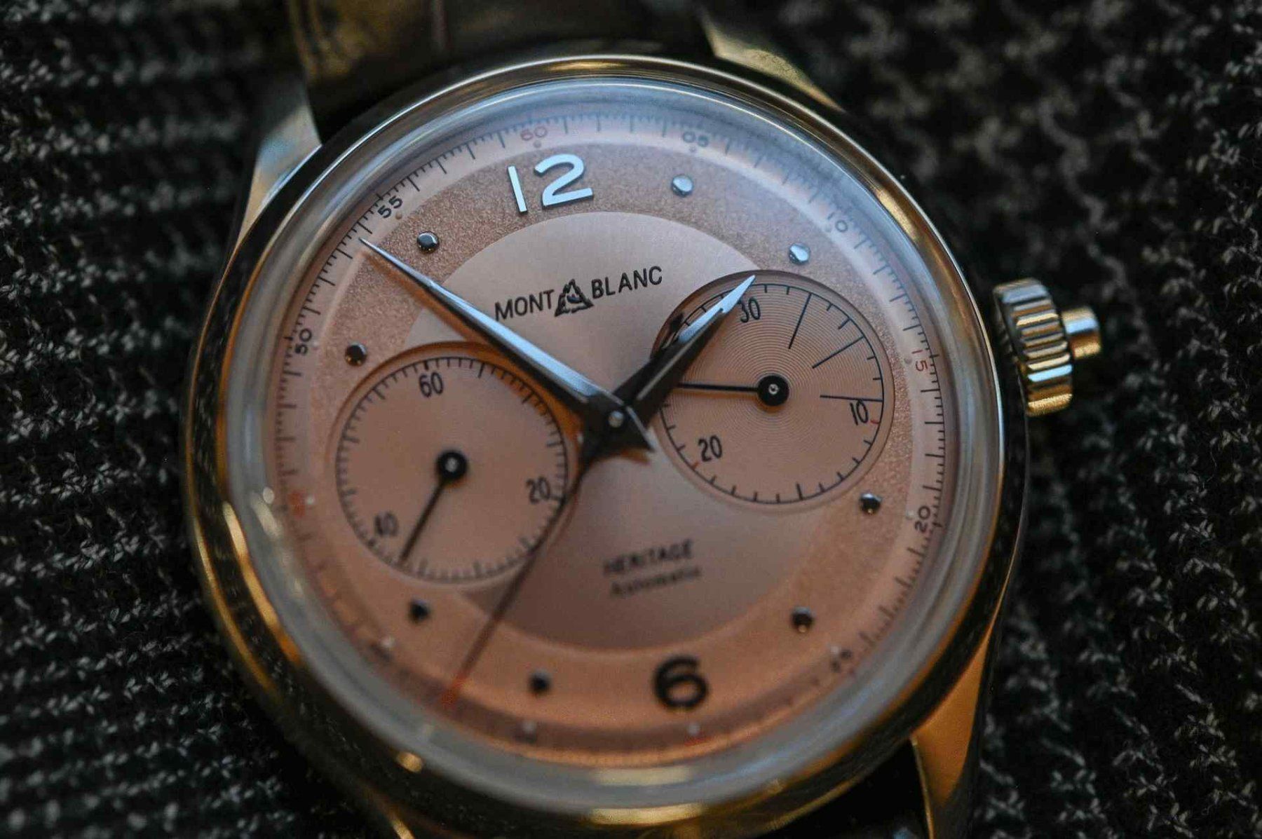 Montblanc Orologi: Montblanc Heritage Monopusher Chronograph,salmon dial,FS – Nuovo e nell'imballaggio originale da Luzern venduto da ChronoScope6004 4