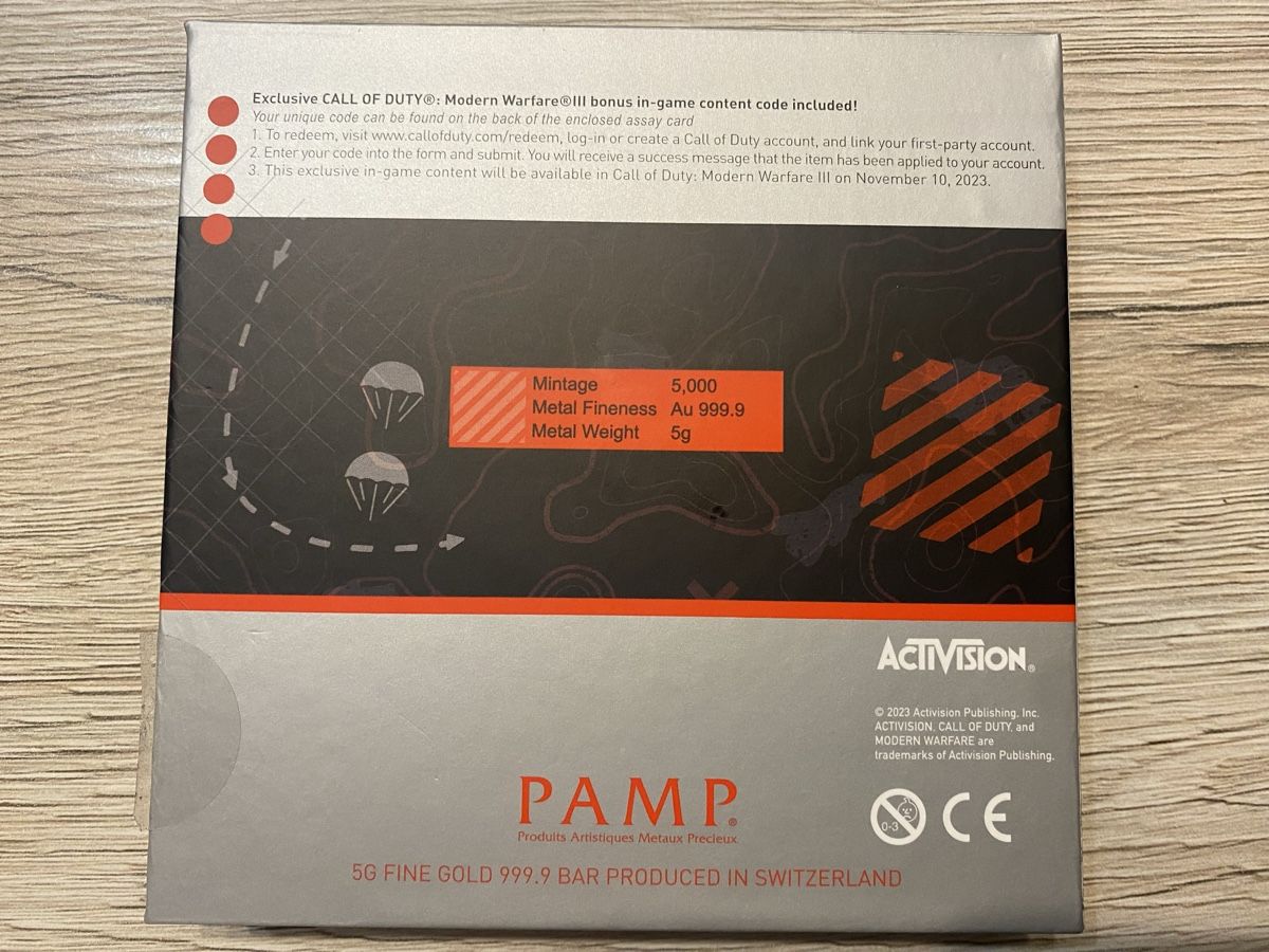 Lingot Pamp Argent 1 Once Call of Duty Gingerbread Ghost 2025