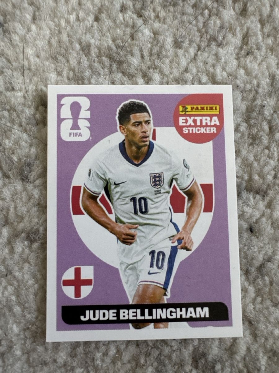 Jude Bellingham Panini Extra Sticker Karte WM 2026 (Neu und ...