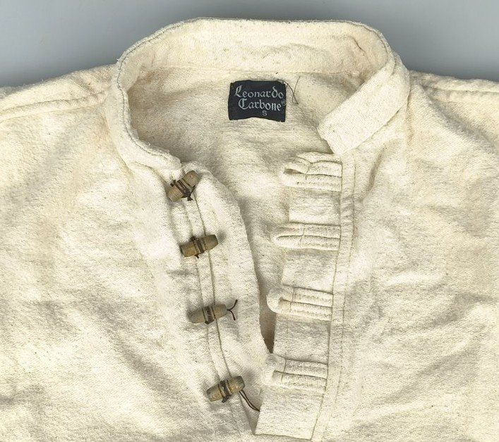 Camicie: LEONARDO CARBONE Mittelalter Hemd Natur Gr. S – Usato da naters venduto da Kiman 1