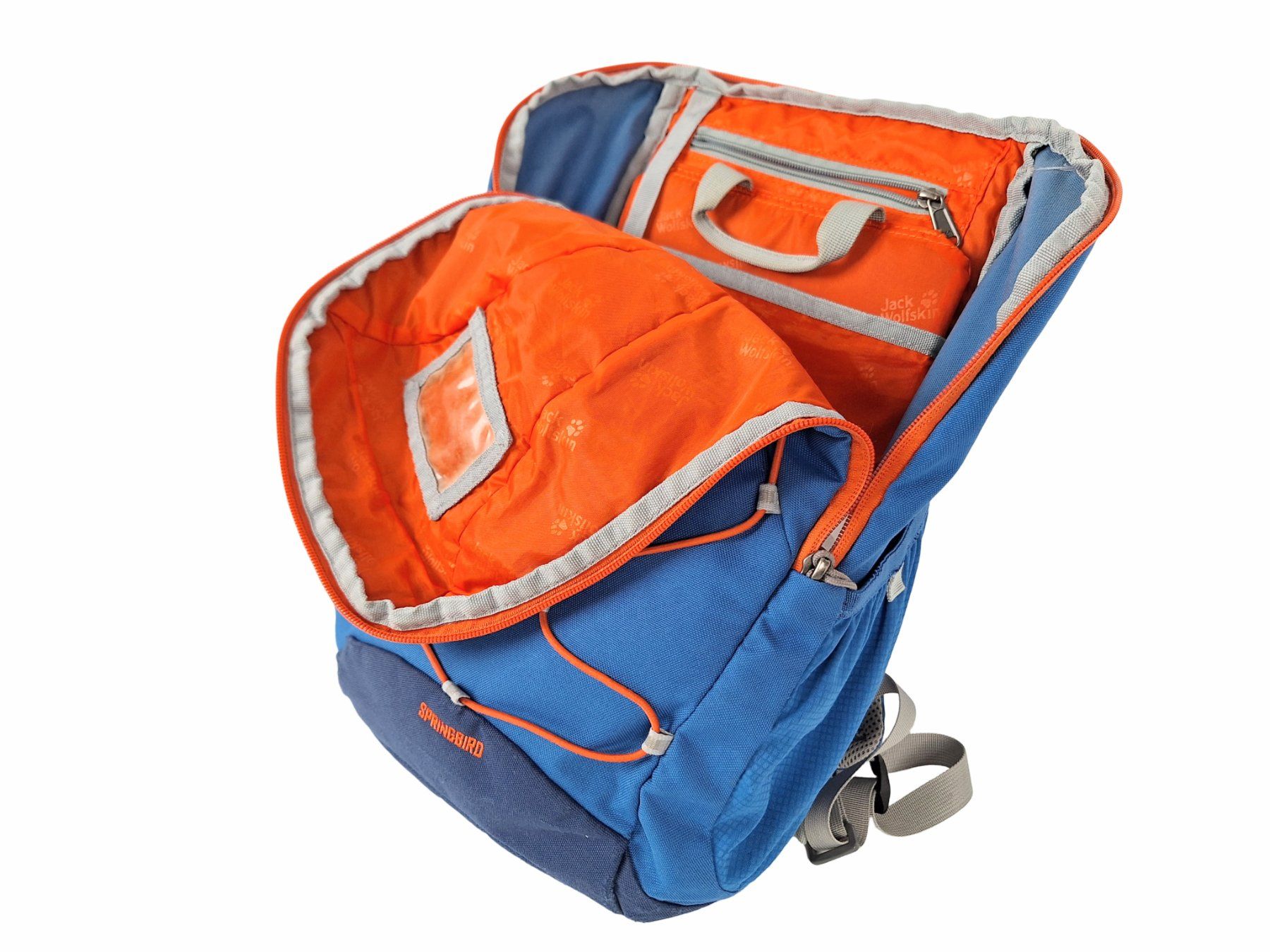 Jack Wolfskin Borse & Zaini: JACK WOLFSKIN Springbird Kinderrucksack blau/orange – Usato da Breitenbach venduto da Restwert_Breitenbach 2
