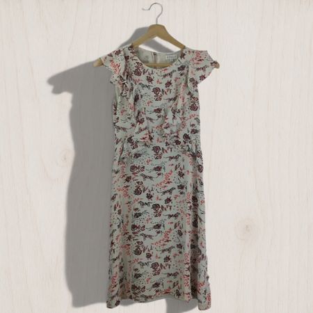 CLAUDIE PIERLOT Seidiges Kleid Blumen Tiger Gr. 36