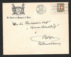 Bern illustrierter Brief Zunft zu Metzgern 14.12.1926