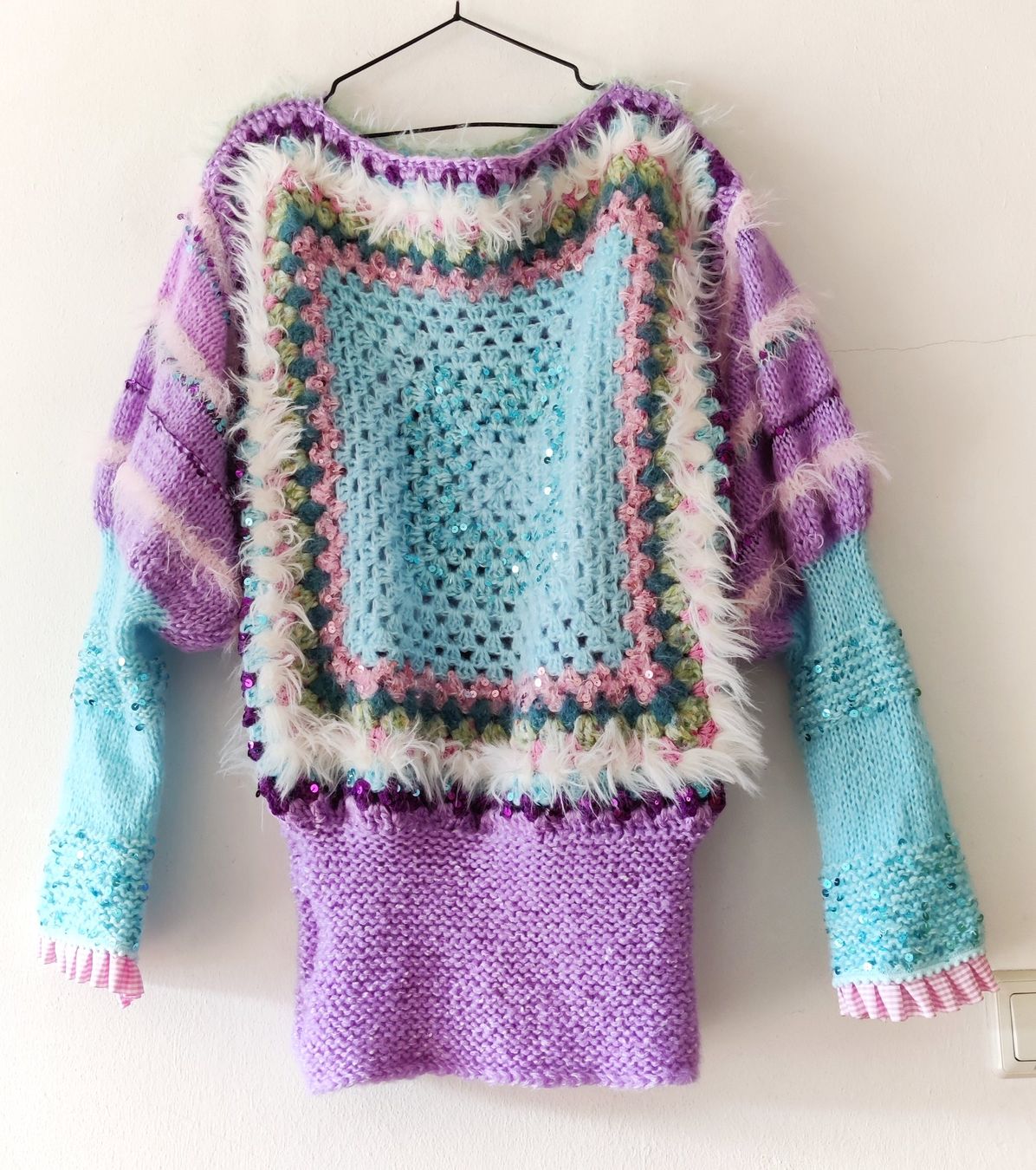 Pullover & Sweatshirts: Herziger Designer Wool Pullover Pulli Wolle Handmade Gr.M – Neu (gemäss Beschreibung) aus Winterthur von Lotusherz 4